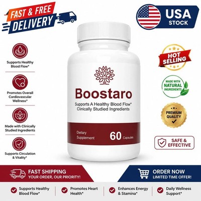 Capsules, Boostaro Blood Flow Support for Men, Max Strength 1 Bottle/ 60caps