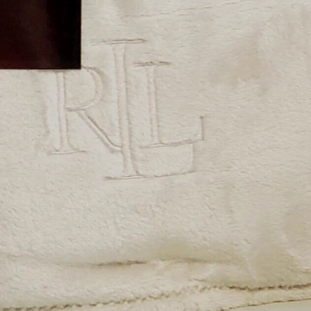 Ralph Lauren Classic Micromink Blanket King Beige 108"x90" Luxuriously Soft Chic - Image 2 of 4
