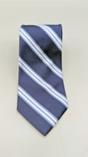 Brooks Brothers 346 All Silk Navy Blue REPP Stripe Tie 3.25"x 58" USA