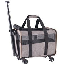 Airline Approved Rolling Pet Carrier Dog Cat ...