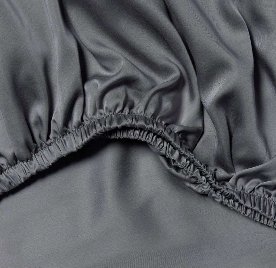 🥥 Threshold Queen 320 Thread Count Cool TENCEL Lyocell Sheet Set Gray🆕 - Image 4 of 4