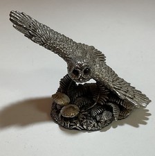 Hallmarked B’ham 2000 Sterling Silver Filled “Owl In Flight”, By Country Artists