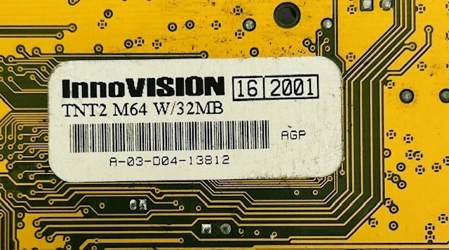 32MB InnoVision Nvidia Riva TNT2M64 Tornado VGA AGP Graphics Video Card - Image 3 of 4