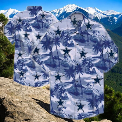 Dallas Cowboys Coconut Tree Hawaiian Shirt, Casual Shirt For Men