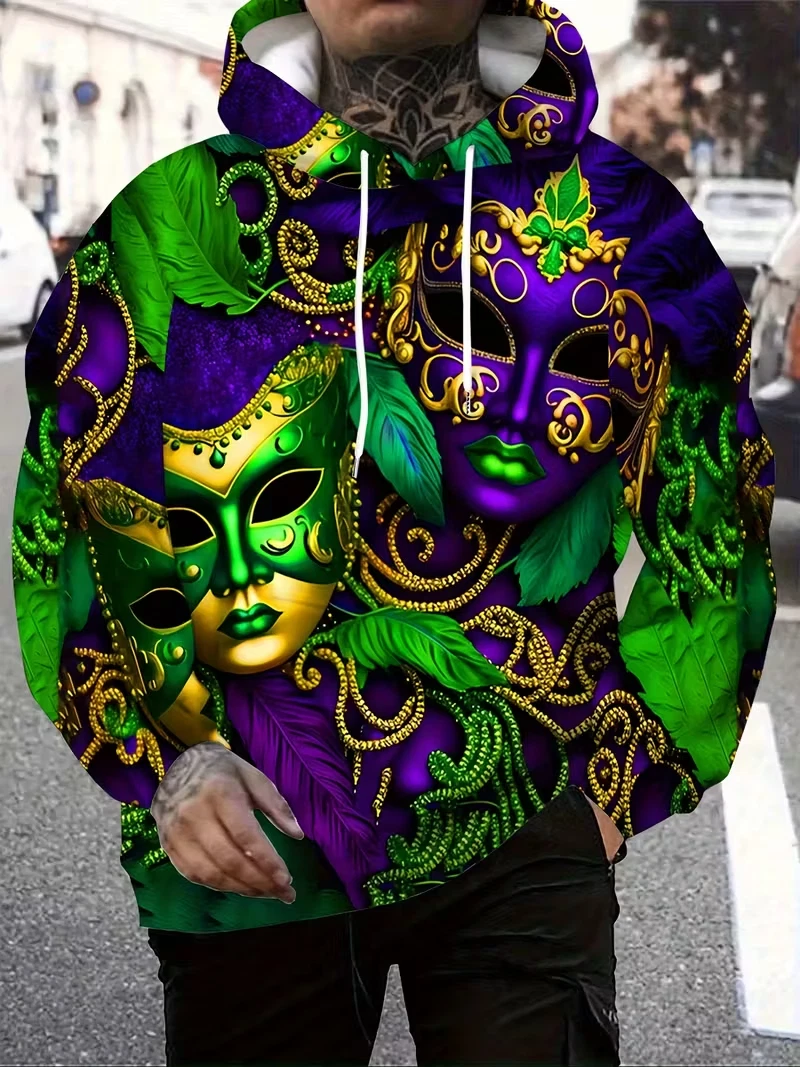 Men's Colorful Sweatshirts Hoodie long sleeve oversized BIG size 4XL