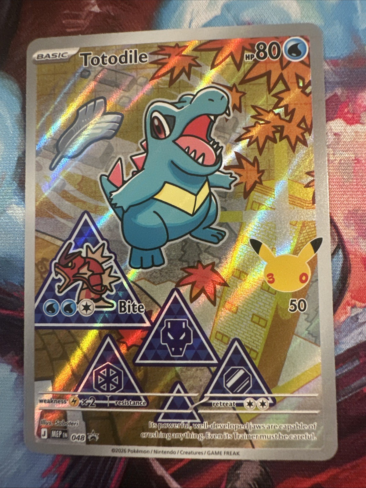 Totodile First Partner Promo #048 - Mega Black Star Promo. Raw. Pokemon TCG.