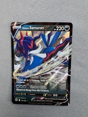 Hisuian Samurott V - 101/189 Astral Radiance Ultra Rare Pokemon - MINT