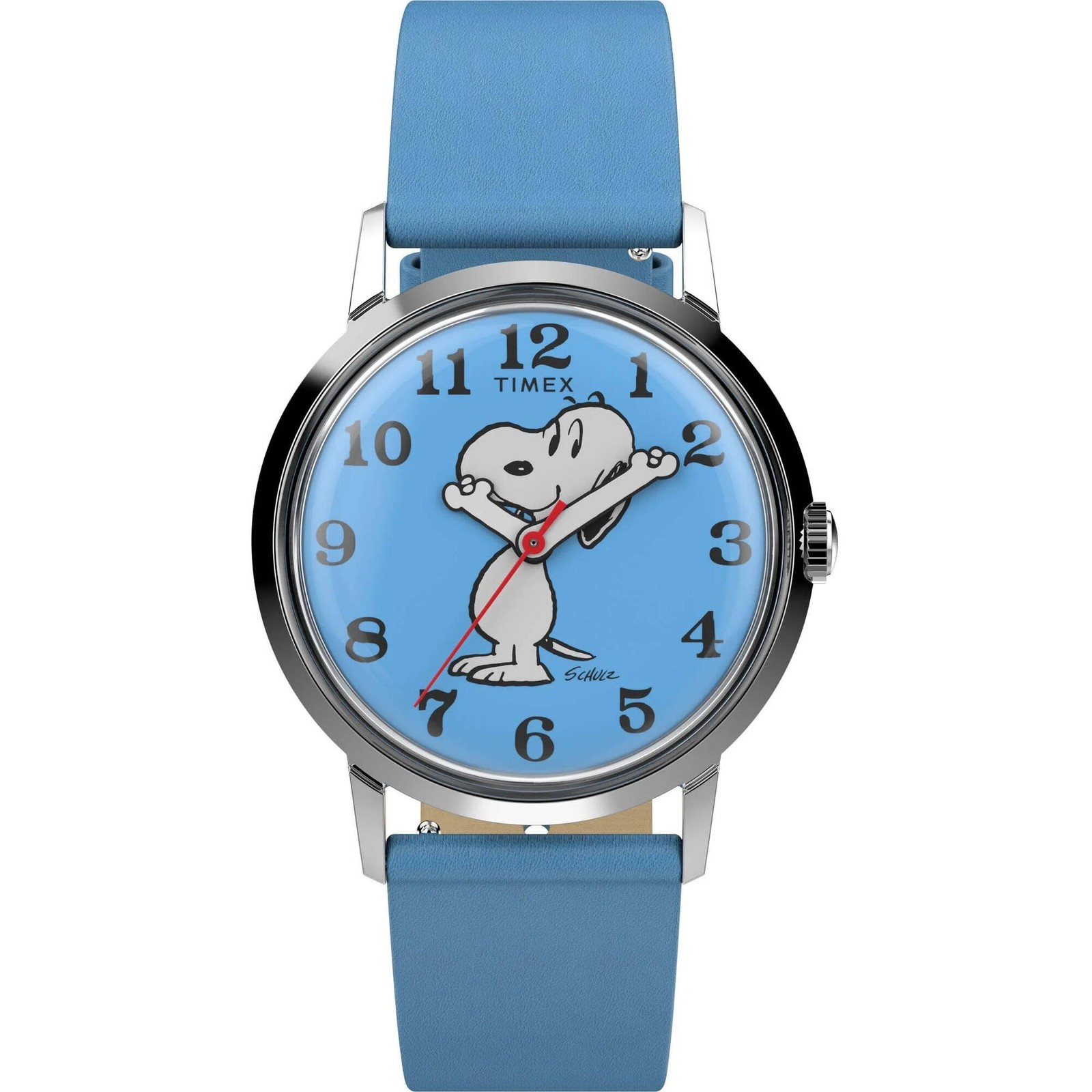 Timex Men's Watch Marlin x Peanuts Snoopy Blue Dial Leather Strap TW2W794000Q