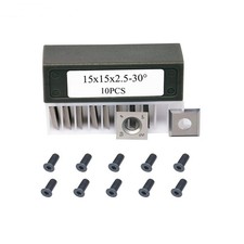 14x14x2mm-30° Carbide Inserts Cutters for Spiral Helical Planer Head 10pcs +