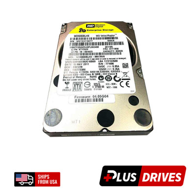 10K RPM SATA 600GB WD Velociraptor 2.5'' WD6000BLHX 6Gbps Enterprise Hard Drive