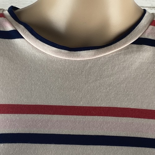 NWT Popsugar Swing Babydoll Tee Medium Pink Triple Stripe Cotton Modal Blend Top - Picture 2 of 12