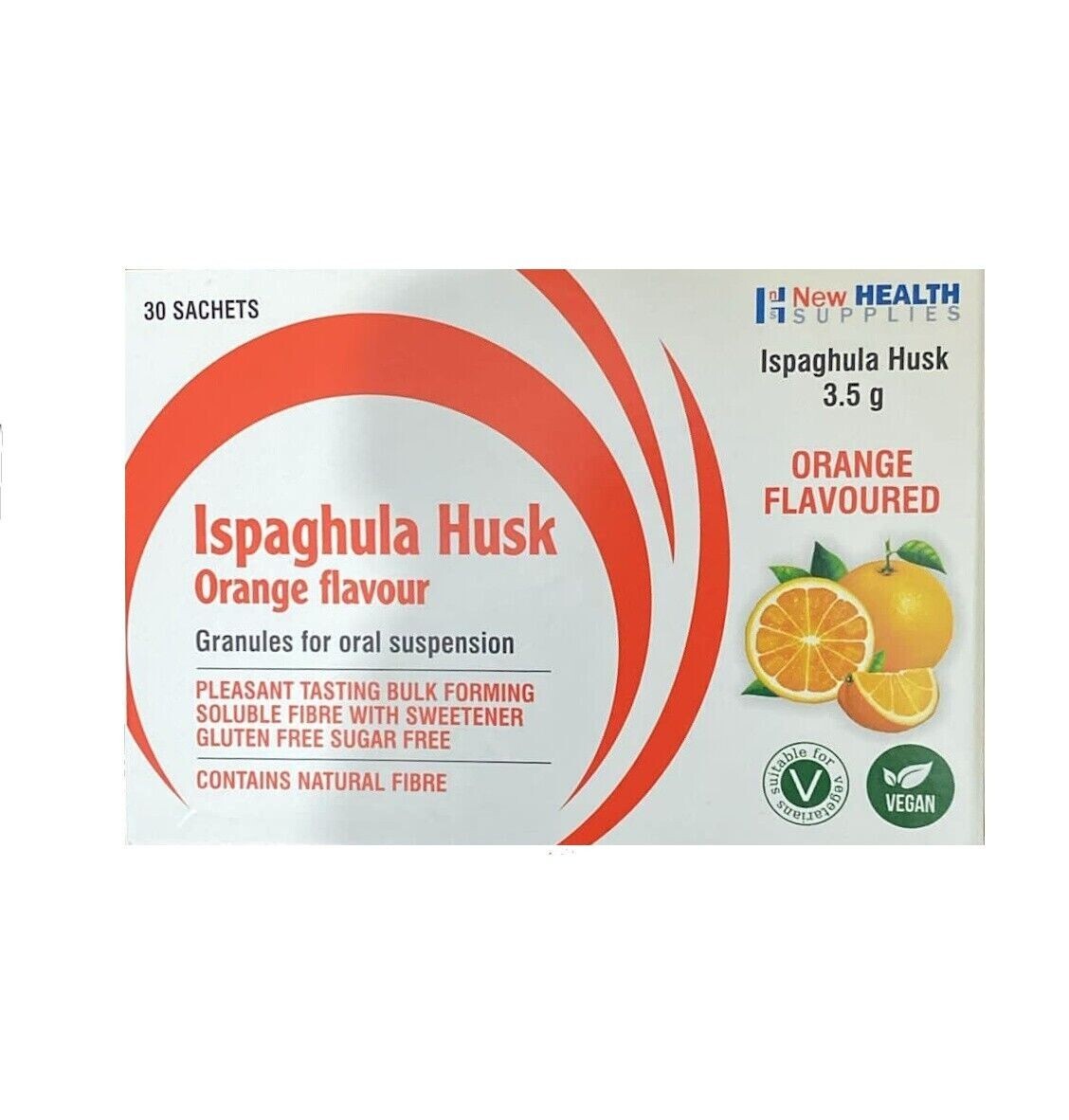 Orange Ispaghula Husk Orange Fibre Drink - 30 Sachets (Fybogel alternative)