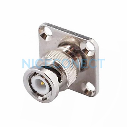 8 Stück BNC-Stecker Stecker 25 mm x 25 mm Panel Flanschbefestigung Lötbecher RF Koaxialstecker - Bild 1 von 3