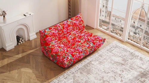 Tatami Bed Caterpillar Lazy Sofa Nap Couch 1 to 3 Seats Beanbag Chair Floor Sofa - Picture 40 of 60