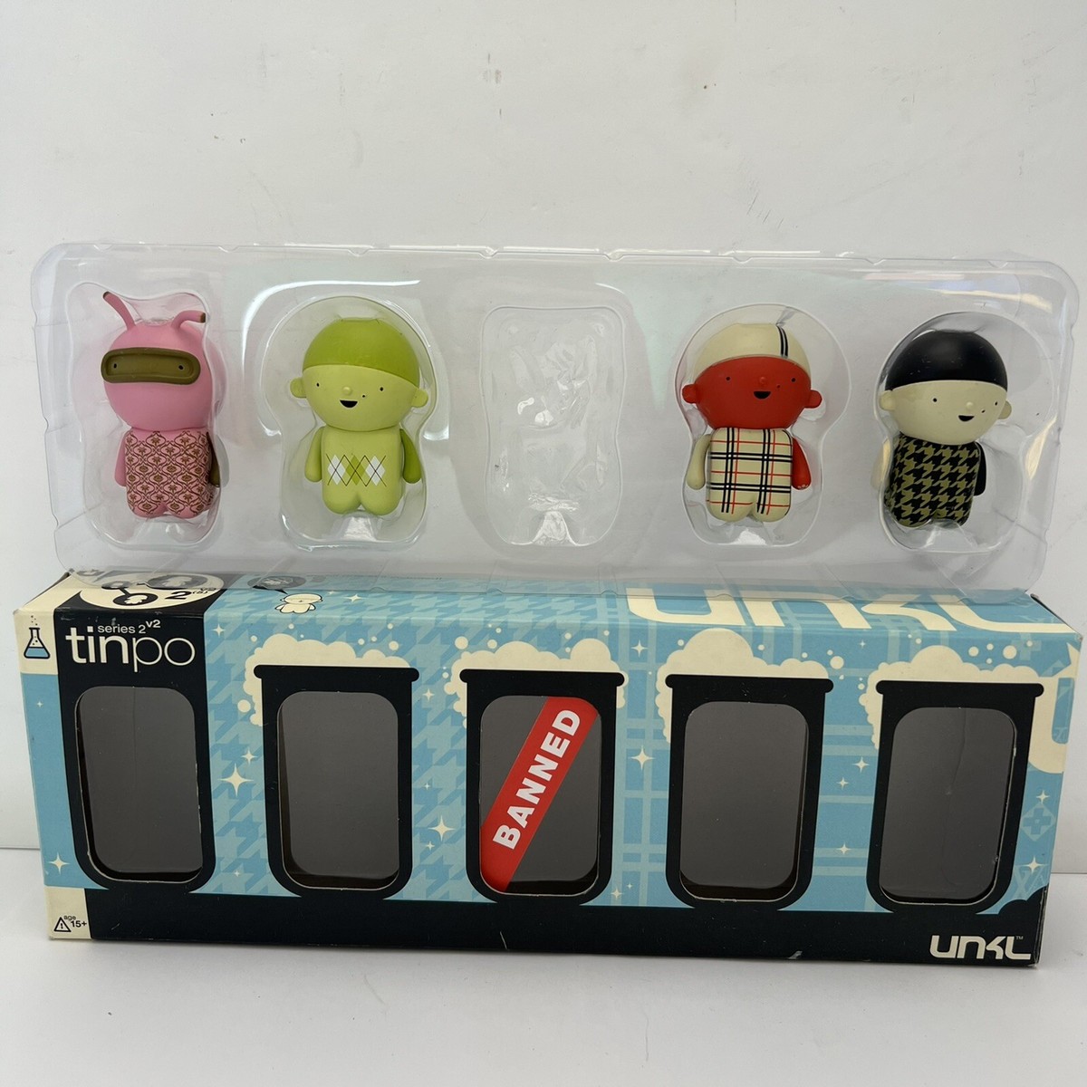 UNKL TINPO SERIES 2 FIGURE SET OF FASHION VICTIM Banned Lou UNKL TINPO SERIES 2 FIGURE SET OF FASHION VICTIM Banned Lou
