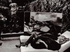 1986 Vintage HELMUT NEWTON Contessa MARTA MARZOTTO Giardino Italia Foto Arte 11X14