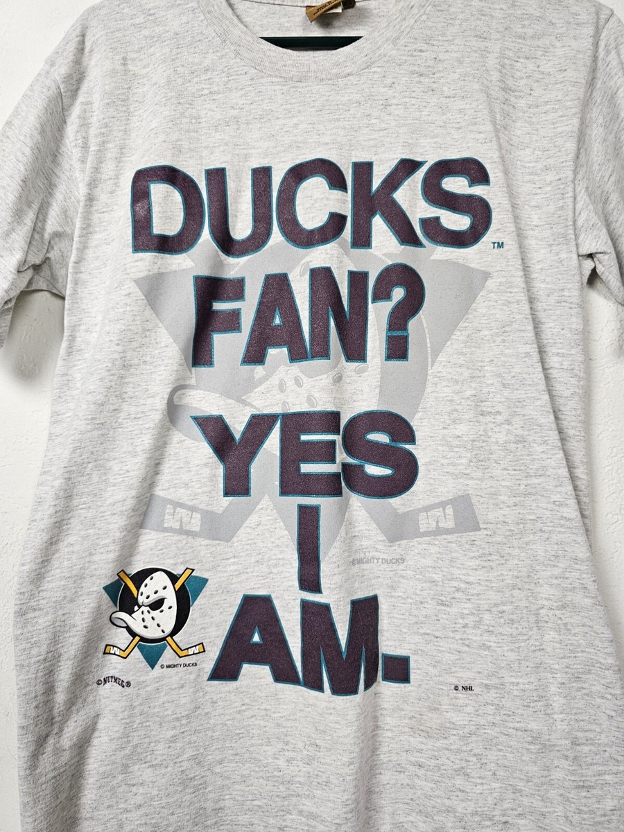 シャツ Nutmeg Anaheim Ducks Graphic Shirt Size M Heather Gray Vintage 90s