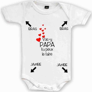 Baby Body Bebe Humour Vas Y Papa Logo Original Drole A Offrir Baby Toddler Clothing