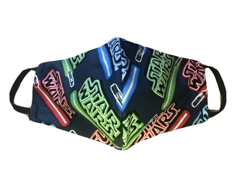 StarWars lightsaber Handmade 100% Cotton Fabric Face Mask NURSE EMT Disney Color - Picture 4 of 4