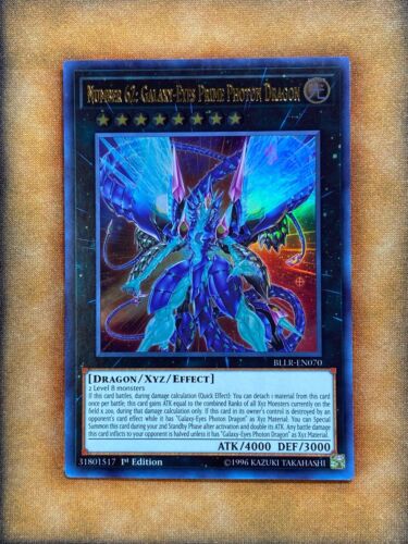 Yugioh Number 62: Galaxy-Eyes Prime Photon Dragon BLLR-EN070 Ultra 1st NM - Picture 1 of 1