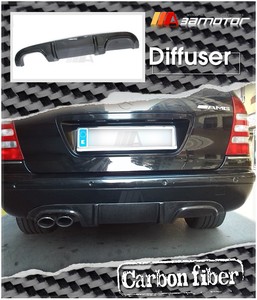 Carbon Fibre Rear Diffuser Single Dual Fit For Mercedes W203 C55 C32 Amg Bumper Ebay