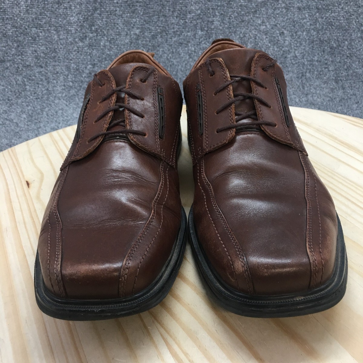 Clarks Men’s Dennet Low Oxford Shoes, 9 M, 12 M, Brown, New With Box Clarks Mens Clarkslite Tie Brown Leather Dress Oxford Shoes  main image 2