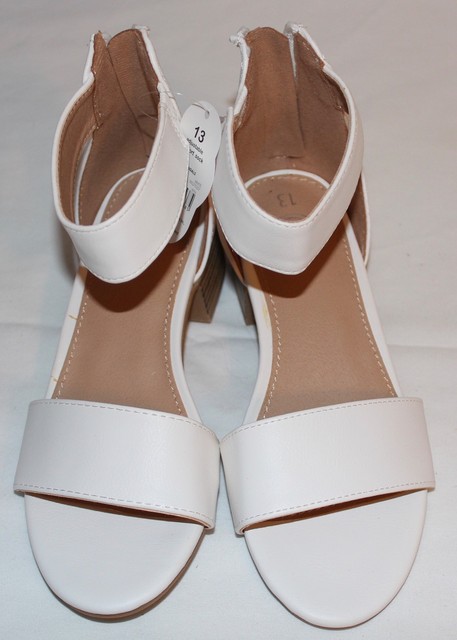 girls white sandals size 13