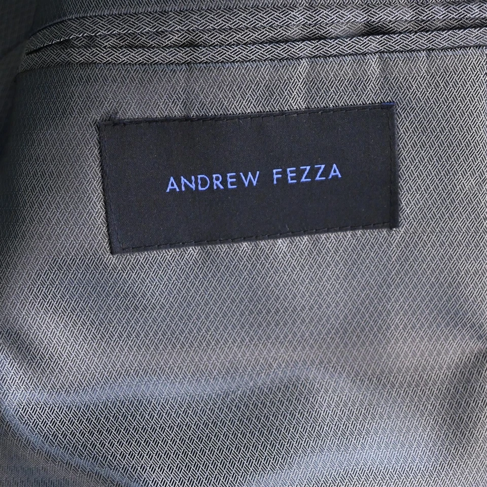 Andrew Fezza 44S Gray Sharkskin Wool Blazer Jacket Sport Coat - Image 4 of 4
