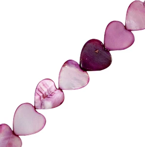 Muschel Perlen Herz 8mm - Bild 4 von 4