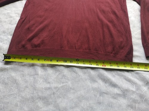 BANANA REPUBLIC MEN'S PREMIUM LUXE YARN VNECK MAROON XL - Picture 5 of 7