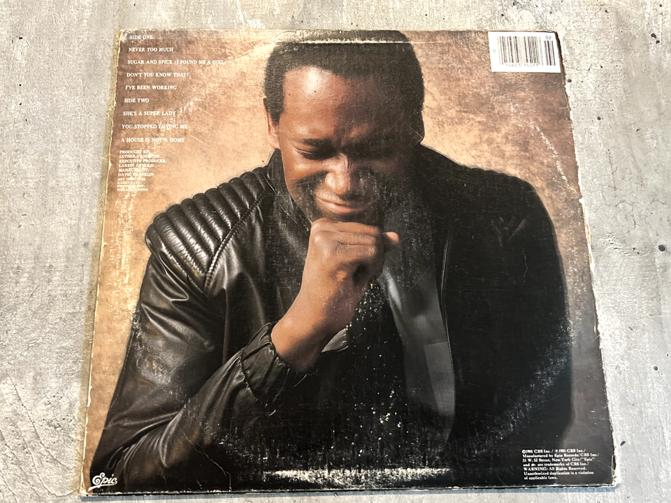 Vintage 1981 Luther Vandross "Never Too Much" LP Vinyl Record (Epic, E