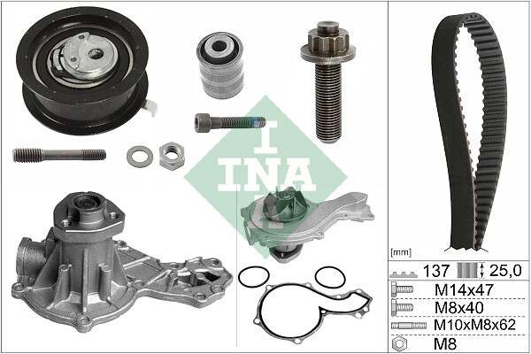 530 0377 30 INA Wasserpumpe + Zahnriemensatz FüR Ford,Seat,Vw-image