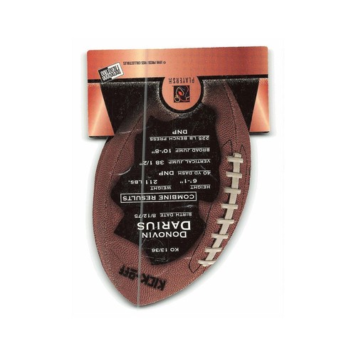Donovin Darius 1998 Press Pass Kick-Off #KO13 Syracuse Orangemen NM - Picture 2 of 3