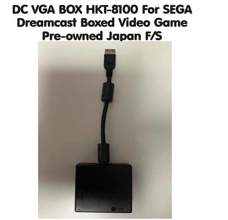 DC VGA BOX HKT-8100 For SEGA Dreamcast Boxed Video Game Pre