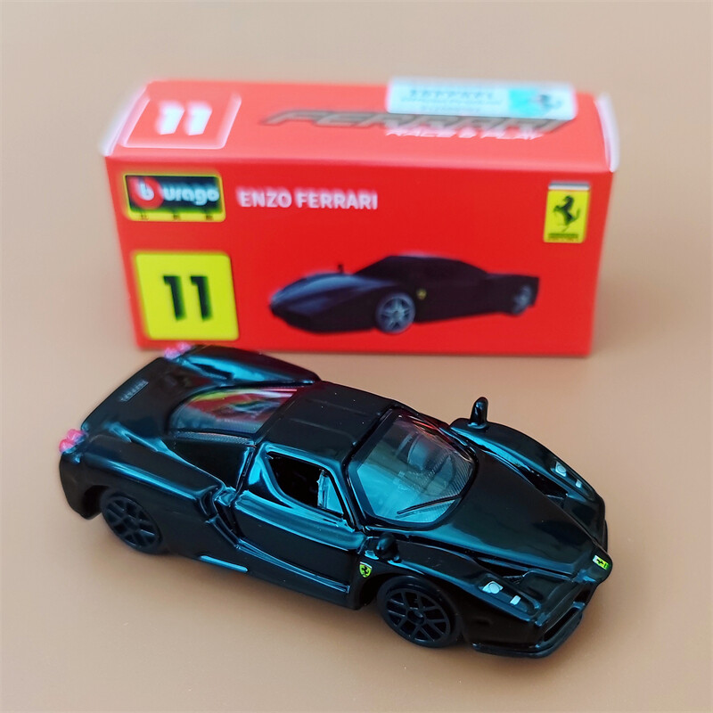New Bburago 1:64 Ferrari Enzo Black Race & Play Diecast Metal Model Car