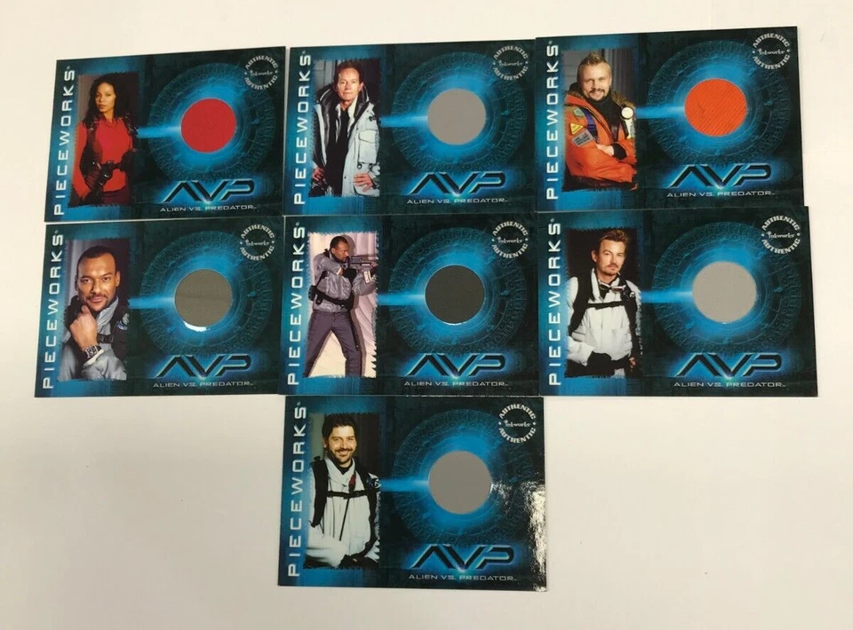 2004 INKWORKS AVP ALIEN VS PREDATOR TRADING CARD COSTUME CHASE CARD LOT-PW1-PW7 - Image 2 of 3