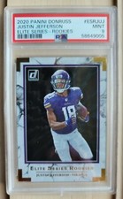 🔥2020 Panini Donruss NFL Justin Jefferson Elite Series-Rookies PSA 9 Low Pop📈
