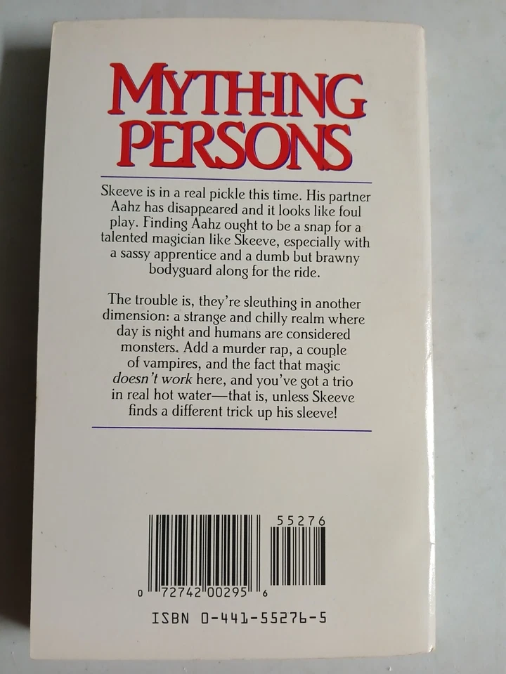 Myth-ing Persons by Robert Asprin---1986 PB like new Foto 2 de 4