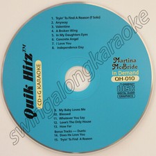 QUIK HITS-010 MARTINA McBRIDE KARAOKE CD G DOES HE LOVE YOU,INDEPENDENCE DAY 