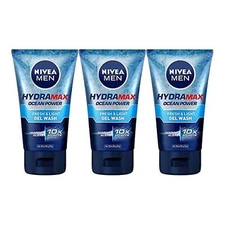 Nivea Men Hydramax Ocean Power Fresh Light Gel Wash, 100g (Pack of 3)