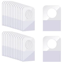 500 Pcs Hang Tags 1.3×0.9 Inch Hang Tabs Round Hole Hanging Tabs Self Adhes