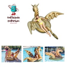 Giant Inflatable 103" Golden Dragon Pool Float -