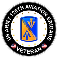 US Army 128th Aviation Brigade Veteran Bumper Sticker Military Vinyl Decal 5"