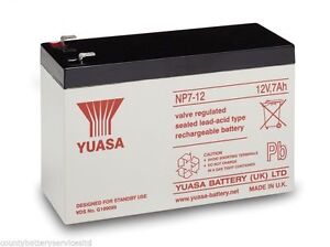 Yuasa NP7-12 12v 7ah Rechargeable Battery - Bait Boat - Stairlift - Alarm panel