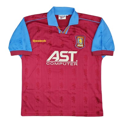 Reebok Aston Villa シャツ 1996/98 Aston Villa Vintage Reebok Away Football Shirt Jersey (XXL