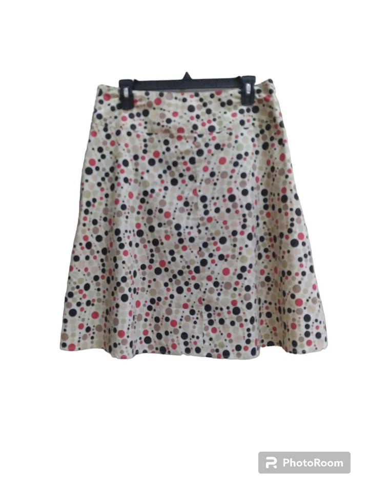 Saia Heart And Soul Feminina Tamanho M Bronzeada Bolinhas Comprimento Médio Swing - Imagem 2 de 4