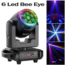 6 Bee Eye Moving Head Bar Light DMX RGBW LED Laser Beam DJ Disco Stage Lighting