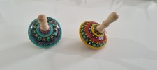 Wooden Spinning Top Multicolor.