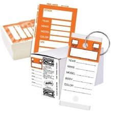 Versa-Tags 250 Key Tags PLUS 100 Kleer-Bak Window Stock Stickers Orange-Orange