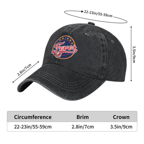 Maßgeschneiderte Indiana Fever Baseballkappe verstellbar Sport Sonnenhut neutral Erwachsene Pri - Bild 9 von 12